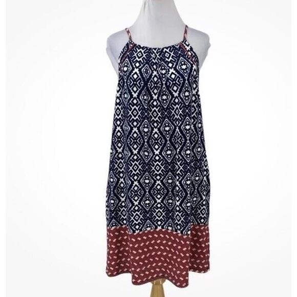Anthropologie Dress Women's Small Blue THML Marlayna Knit Mini Relaxed Fit - Picture 1 of 7